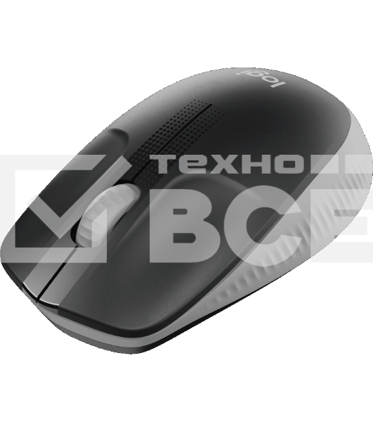 Мышь беспроводная Logitech M190 черный/серый, 1000 dpi, радиоканал, USB, кнопки - 3