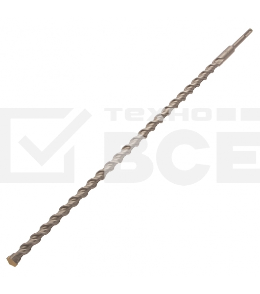 Бур по бетону, двойная спираль, Cobalt W-tip, 18x600 мм, SDS PLUS Denzel