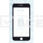 Защитное стекло 4D для Apple iPhone 6/6S Plus черный, фото 1