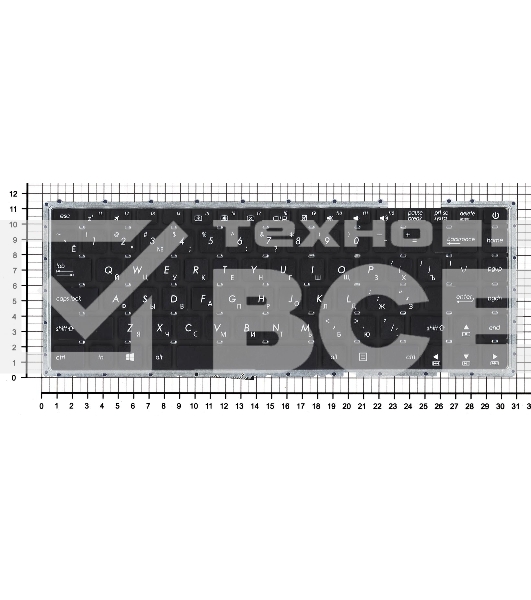 Клавиатура для ноутбука Asus X442 X442UA черная