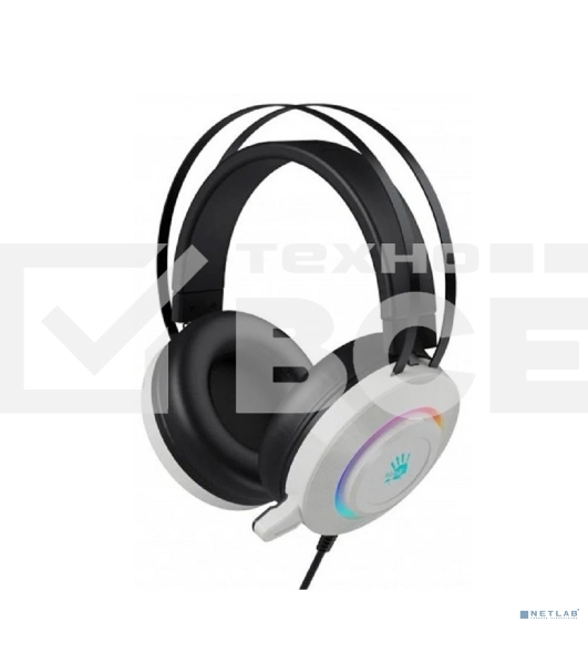 Гарнитура проводная с микрофоном A4Tech Bloody G521 белый 2.3м мониторные оголовье (G521 (WHITE))