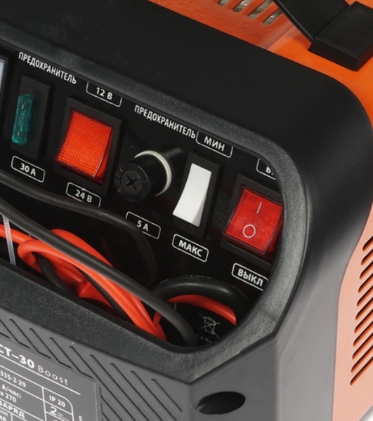 Устройство пуско-зарядное PATRIOT BCT-30 Boost 220В±15% 900Вт 12/24В зарядmax23А 55-270А/ч 7.3кг