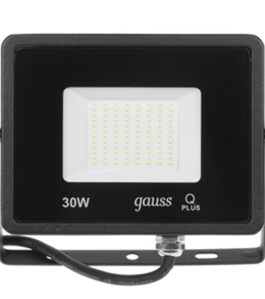 Прожектор светодиодный Gauss LED 30W IP65 6500К черный 1/10