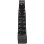 Блок розеток горизонтальный ExeGate ServerPro PDU-19H804 Al-8S-EU2.5-SW, 19', 1U, Алюминий, 8 Schuko, кабель с евровилкой VDE-250V-16A-3*1.5мм2, 2.5 метра, выкл. с подсветкой, черный, фото11