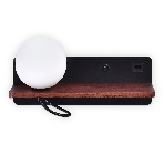 Настенный светильник с выключателем Ambrella light FW521 BK/DW черный/темное дерево G9 max 40W 280*100*125 (лампа LED G9 5W 4200K в комплекте), фото 1