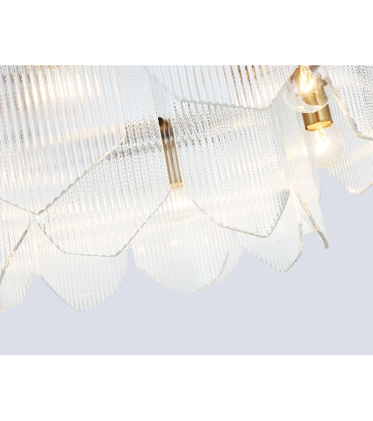 Светильник Ambrella light LH31251/6 BS/CL латунь/прозрачный E14*6 max 40W D510*270