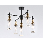 Люстра Ambrella light LH55256/5 BK/BS/CL черный/латунь/прозрачный E14*5 max 40W D520*520, фото7