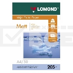 Фотобумага Lomond 0102085 A4/205г/м2/50л./белый матовое для струйной печати, фото 1