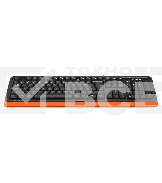 Клавиатура A4Tech Fstyler FKS10 проводная, USB, черный/оранжевый