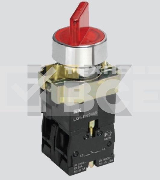 Переключатель LAY5-BK2365 на 2 полож. зел. ИЭК BSW90-BK-2-K06