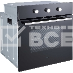 Духовой шкаф встраиваемый полноразмерный Evelux EO 620 B, 60 см, 8 режимов, 65л, черное стекло, фото3