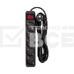 Удлинитель STANDARD 5 гнезд, 5м, 3х1,0мм², с/з, с выключателем, черный REXANT, фото5