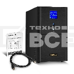 Источник бесперебойного питания (инвертор, синус, для котла) ExeGate SineTower SN-3000.LCD.AVR.3SH.1C13.RJ.USB <3000VA/2400W, чистая синусоида, LCD дисплей, AVR, 3*Schuko+1*C13, RJ45/11, USB, линейно-интерактивный, Black>, фото9