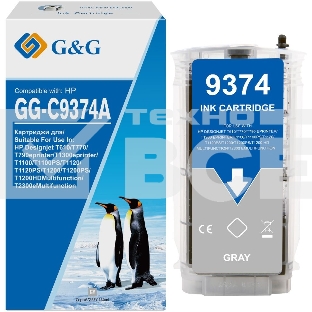 Картридж струйный G&G GG-C9374A серый (130мл) для HP Designjet T610/T770/T790eprinter/T1300eprinter/T1100