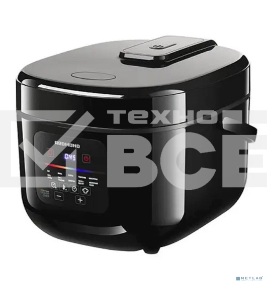 Мультиварка Redmond MC100 860 Вт, 5 л, 12 программ, чёрный/ металлик