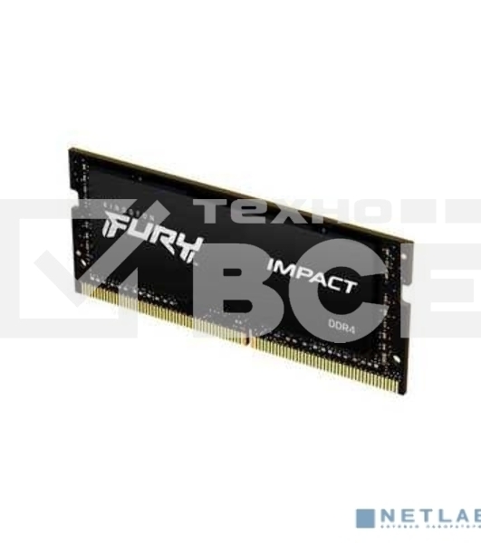 Оперативная память Kingston Fury Impact, DDR4, 8GB (1x8GB), 3200MHz, CL20, SO-DIMM
