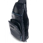 Рюкзак слинг Piquadro Blue Square Revamp CA5577B2V/BLU, кожа, синий, фото11