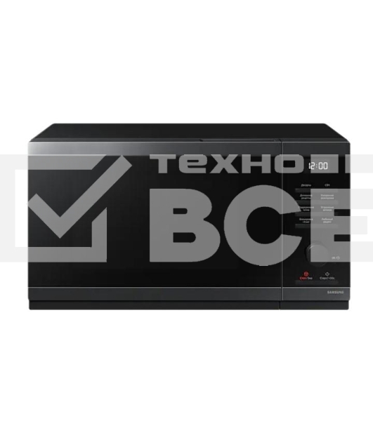 Микроволновая печь Samsung MS23DG4504AGBW черная сталь, 23 л, 800 Вт, переключатели - кнопки/поворотный механизм