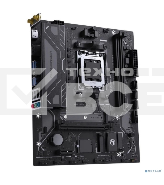 Материнская плата Maxsun MS-Challenger B650M WIFI V2, AM5, AMD B650, 2xDDR5, 3xSATA, 1xM.2 (PCIe 4.0 x4), 1xPCIe 4.0 x16, 1xPCIe 3.0 x1, 1xDP, 1xHDMI, 1x1Gb LAN, Wi-Fi 5, Bluetooth 4.2, 4xUSB-A 5Gbps, 2xUSB-A 2.0, 3x3.5 мм, 5.1, mATX