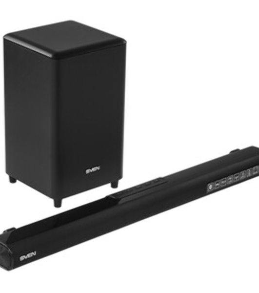 Саундбар SVEN SB-2200D черный (2 x 60W, Bluetooth сабвуфер 180W, пульт ДУ, LED-дисплей, HDMI, USB)