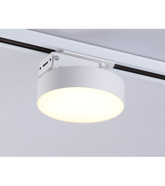 Трековый однофазный светодиодный светильник Ambrella light GL6835 WH белый LED 15W 3000K D115*80
