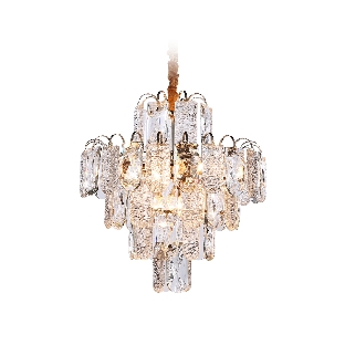 Светильник Ambrella light TR5231/9 SGD/CL/FR золото/прозрачный/белый матовый E27*9 max 40W D500*530