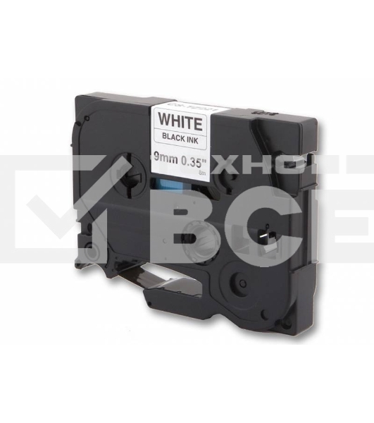 Картридж ленточный Cactus CS-TZ221 9 мм, 8 м, черный шрифт, белый фон, для BROTHER 1010/1280/1280VP/2700VP