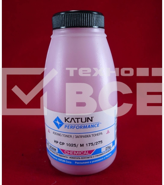 Тонер HP CP 1025/M 175/275 Magenta, химический (фл.25г.) Katun фас. Россия