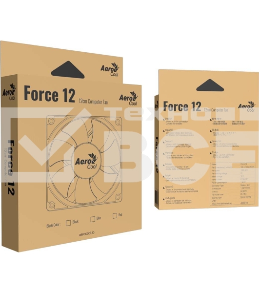 Вентилятор для корпуса Aerocool / Formula Force 12 PWM черный, 120 мм, 1500 об/мин, 27.5 дБ, 4 pin