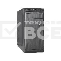 Компьютерный корпус Miditower ExeGate XP-401 Black, ATX, <XP450, Black,120mm>, 2*USB, Audio
