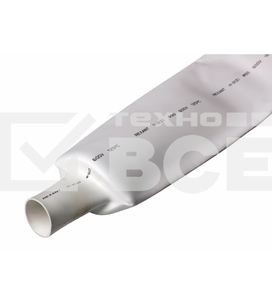 Термоусаживаемая трубка Rexant 50,0/25,0 мм, белая, упаковка 10 шт. по 1 м