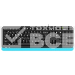 Клавиатура A4Tech Fstyler FKS10 проводная, USB, черный/синий, фото 1
