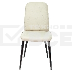 Стул для кухни Бюрократ KF-3 эко.кожа слоновая кость Orion-10 металл черный на ножках (KF-3/OR-10), фото2