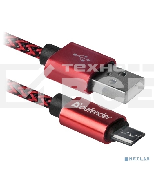 Кабель Defender USB2.0 TO MICRO-USB 1M RED USB08-03T
