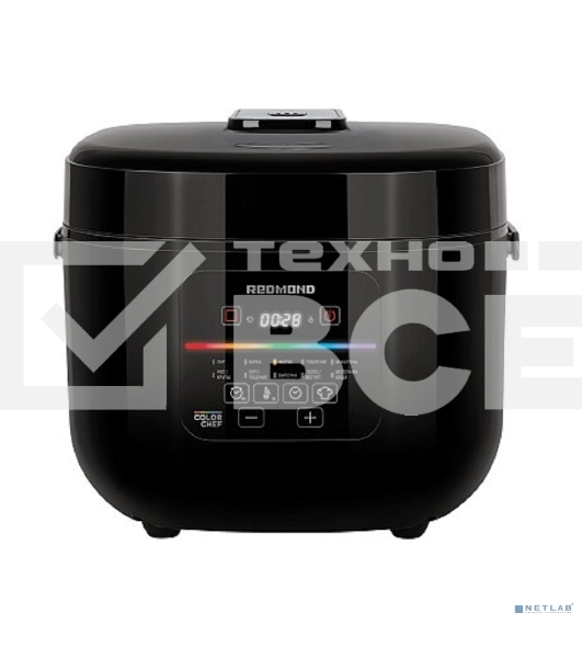 Мультиварка Redmond MC100 860 Вт, 5 л, 12 программ, чёрный/ металлик