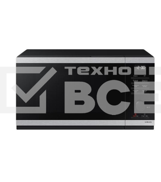 Микроволновая печь Samsung MS23DG4504ATBW нержавеющая сталь/черный, 23 л, 800 Вт, переключатели - сенсор/поворотный механизм