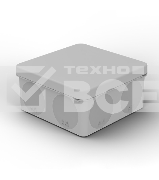Коробка распаячная Rexant для прямого монтажа ОУ, HF, 100х100х50мм, IP67 (мембранные вводы)