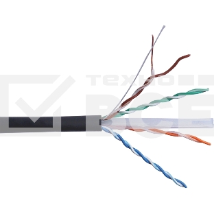 Кабель информационный Lanmaster TWT-6UTP-UNV кат.6 UTP 4 пары 23AWG LSZH универсальный 305м черный