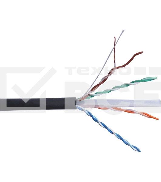 Кабель информационный Lanmaster TWT-6UTP-UNV кат.6 UTP 4 пары 23AWG LSZH универсальный 305м черный