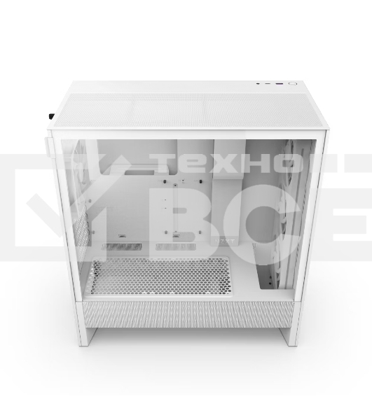 Компьютерный корпус без блока питания NZXT H5 Flow RGb, Midi-Tower, TG, 4x120мм RGb, 1xUSB-A 3.2 + 1xUSB-C 3.2, E-ATX, ATX, mATX, mITX белый