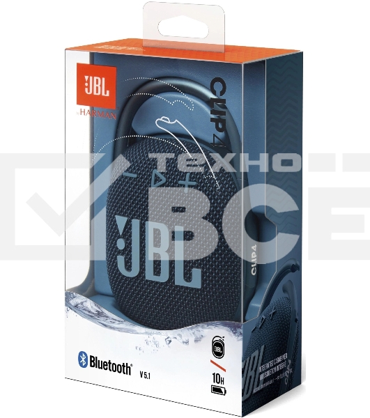 Портативная акустическая система JBL CLIP 4, синий