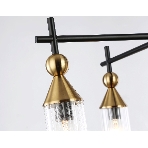 Люстра Ambrella light LH55256/5 BK/BS/CL черный/латунь/прозрачный E14*5 max 40W D520*520, фото5