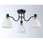 Светильник Ambrella light TR303303/3 BK/GD/FR черный/золото/белый матовый E27*3 max 60W D600*270, фото4