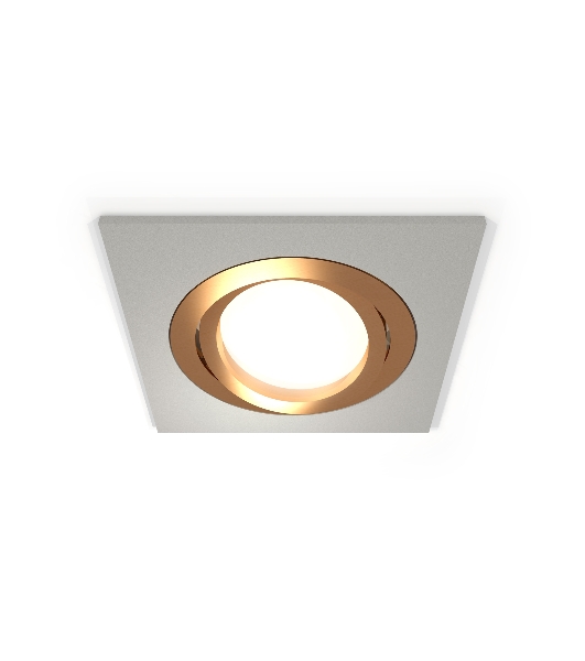 Комплект встраиваемого поворотного светильника Ambrella light XC7633083 SGR/PYG серый песок/золото желтое полированное MR16 GU5.3 (C7633, N7004)