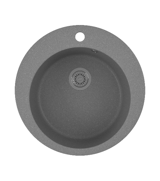 Мойка для кухни BAU Dream Gray stone D 50, выпуск с сифоном в комплекте, серый камень
