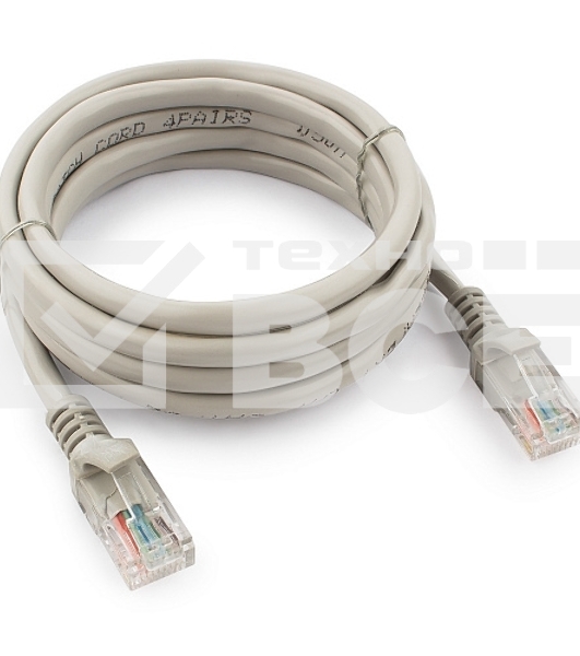 Патч-корд UTP Cablexpert кат.5e, 2м, литой, многожильный (серый)