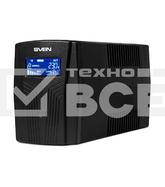 Источник бесперебойного питания SVEN Pro 650 650VA/390W LCD, USB, RJ-45 (2 EURO)