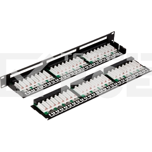 Патч-панель Lanmaster TWT-PP48/1U-U5E 19' 1U 48xRJ45 кат.5e UTP