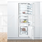 Холодильник Bosch KIS87AFE0 Встраиваемый двухкамерный 177.2х54.1х54.5 см, 272 (211+64) л, LED Освещение, зона свежести Hydrofresh, BigBox в морозилке, фото 1