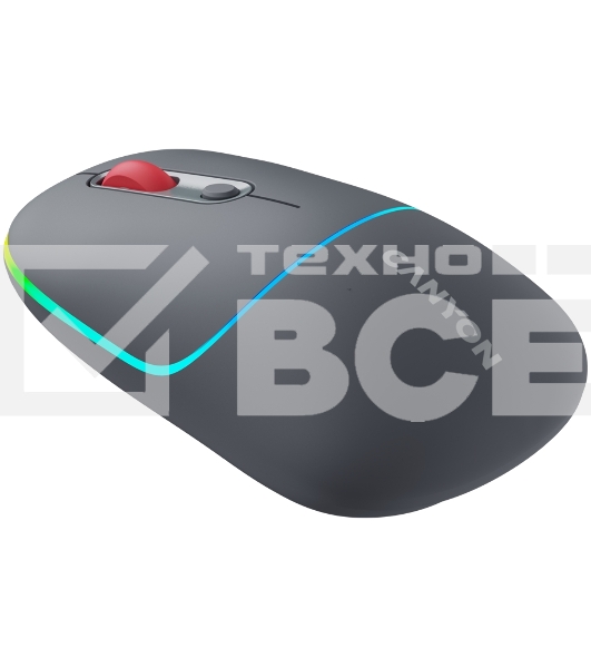 Мышь беспроводная Canyon MW-22 темно-серый, 1600 dpi, радиоканал, Bluetooth, USB, кнопки - 4
